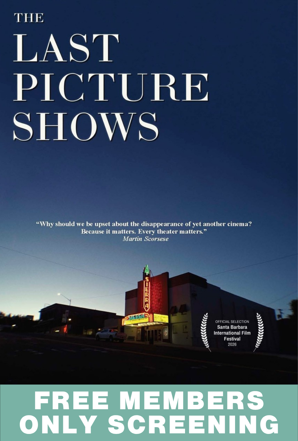 The Last Picture Shows (Free Members Only Screening)